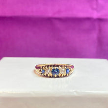 9ct Yellow Gold Sapphire and Diamond Ring