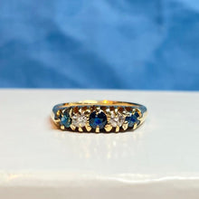 18ct Yellow Gold Diamond and Sapphire Ring