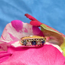 18ct Yellow Gold Diamond and Sapphire Ring