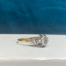 18ct Yellow Gold and Platinum Diamond Ring