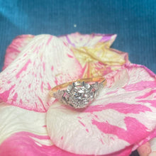 18ct Yellow Gold and Platinum Diamond Ring
