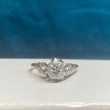 18ct Yellow Gold and Platinum Diamond Ring