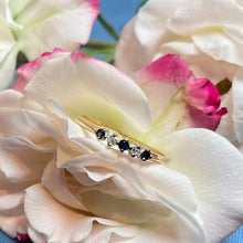 9ct Yellow Gold Sapphire and Diamond Ring