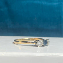 18ct Yellow Gold Sapphire and Diamond Ring
