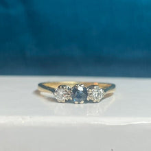 18ct Yellow Gold Sapphire and Diamond Ring