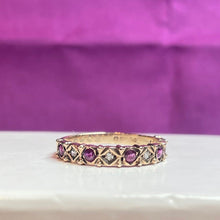 9ct Yellow Gold Ruby and Diamond Ring