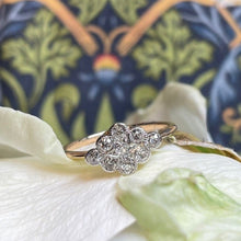 18ct Yellow Gold Diamond Cluster Ring