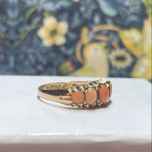 9ct Yellow Gold Coral Ring