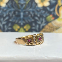 15ct Yellow Gold Ruby and Diamond Ring