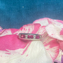 Platinum Ruby and Diamond Band