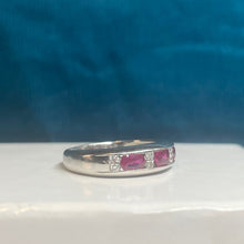 Platinum Ruby and Diamond Band