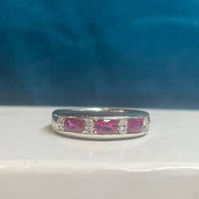 Platinum Ruby and Diamond Band