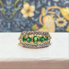 18ct Yellow Gold Emerald and Diamond Ring
