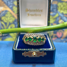 18ct Yellow Gold Emerald and Diamond Ring