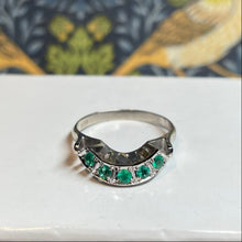 18ct White Gold Emerald and Diamond Ring