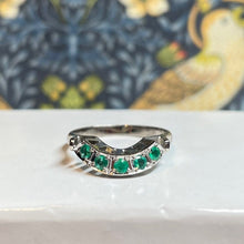18ct White Gold Emerald and Diamond Ring