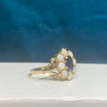 14ct Yellow Gold Sapphire and Opal Cluster Ring