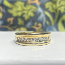 18ct Yellow Gold Channel Set Diamond Band