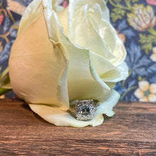 18ct White Gold Aquamarine and Diamond Ring