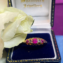 18ct Yellow Ruby and Diamond Ring