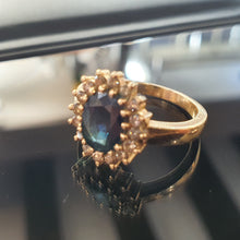 18ct Yellow Gold Diamond and Sapphire Ring