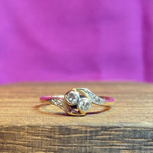 18ct Yellow Gold Diamond Twist Ring