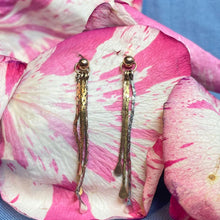 9ct Yellow and White Gold Drop Earrings