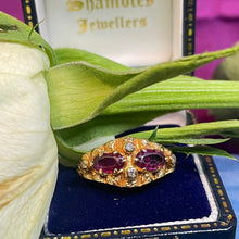 18ct Yellow Gold Diamond and Ruby Ring