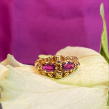 18ct Yellow Gold Diamond and Ruby Ring