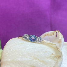 9ct Yellow Gold Sapphire and Diamond Ring