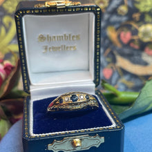 9ct Yellow Gold Sapphire and Diamond Ring