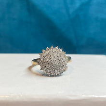 9ct Yellow Gold Diamond Cluster Ring