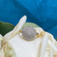 9ct Yellow Gold Diamond Cluster Ring