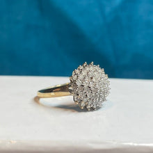 9ct Yellow Gold Diamond Cluster Ring
