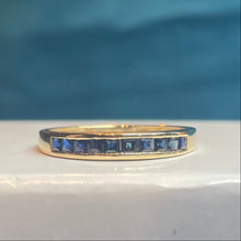 9ct Yellow Gold Sapphire Band