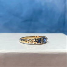 18ct Yellow Gold Diamond and Sapphire Ring