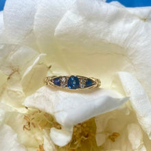 18ct Yellow Gold Diamond and Sapphire Ring