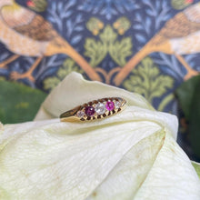 18ct Yellow Gold Diamond and Ruby Ring