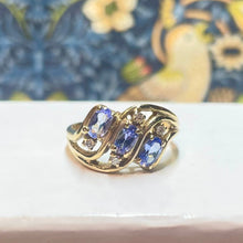14ct Yellow Gold Tanzanite and Diamond Ring