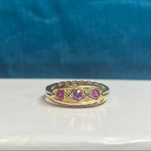 18ct Yellow Gold Diamond and Ruby Ring