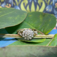 9ct Yellow Gold Diamond Cluster Ring