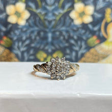 9ct Yellow Gold Diamond Cluster Ring