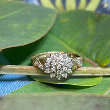 9ct Yellow Gold Diamond Cluster Ring