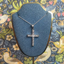 18ct White Gold Diamond Cross Pendant Necklace