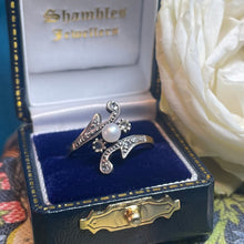 18ct White Gold Pearl and Diamond Ring