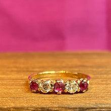 9ct Yellow Gold Pink Tourmaline and Diamond Ring