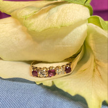 9ct Yellow Gold Pink Tourmaline and Diamond Ring