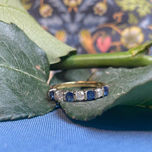 18ct Yellow Gold Sapphire and Diamond Ring