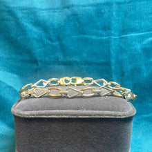 9ct Yellow and White Gold Link Bracelet