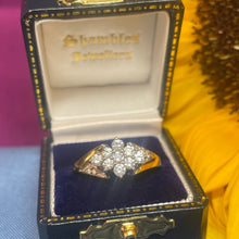 18ct Yellow Gold Diamond Cluster Ring